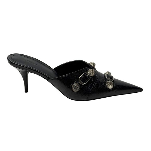 $1290 Balenciaga black silver studded mules size 8/38 - Picture 2 of 6